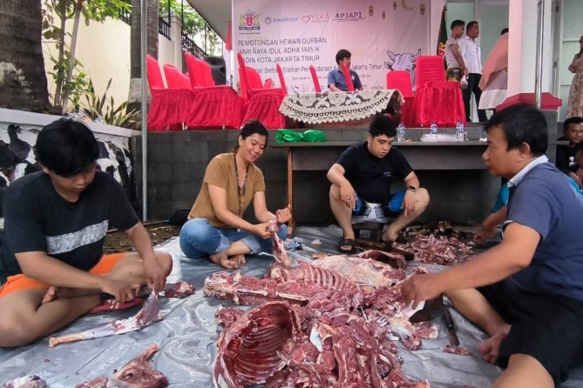 Kerjasama Antara Seluruh Elemen, Pemuda Perindo, dan Kadin Jaktim Berhasil Salurkan 700 Paket Kurban