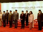 Prabowo Subianto and Jokowi Together in Presidential Car to Attend Inauguration of Newly Elected Parliament